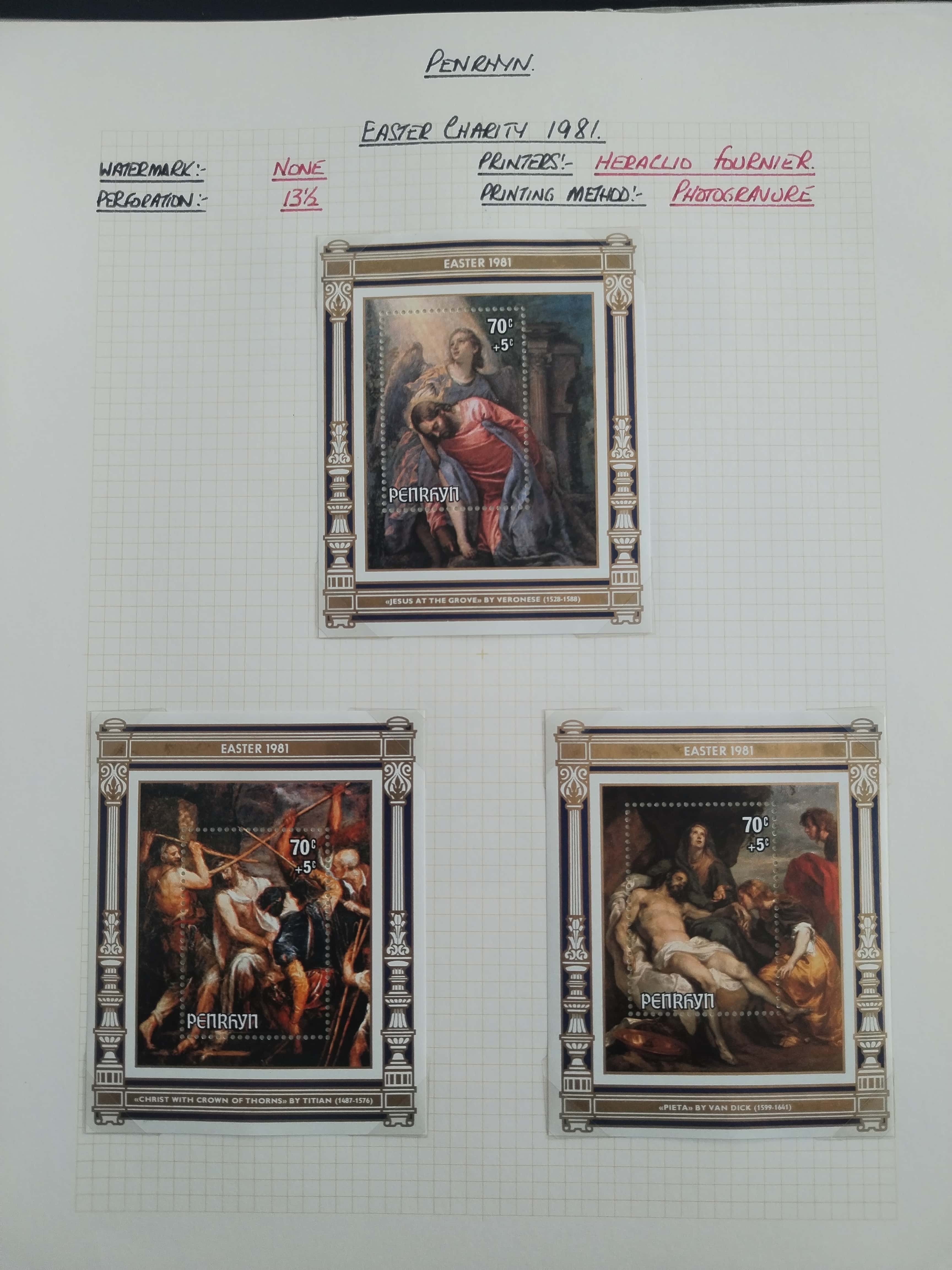 Neražená sbírka Penrhyn 1902-82 630£