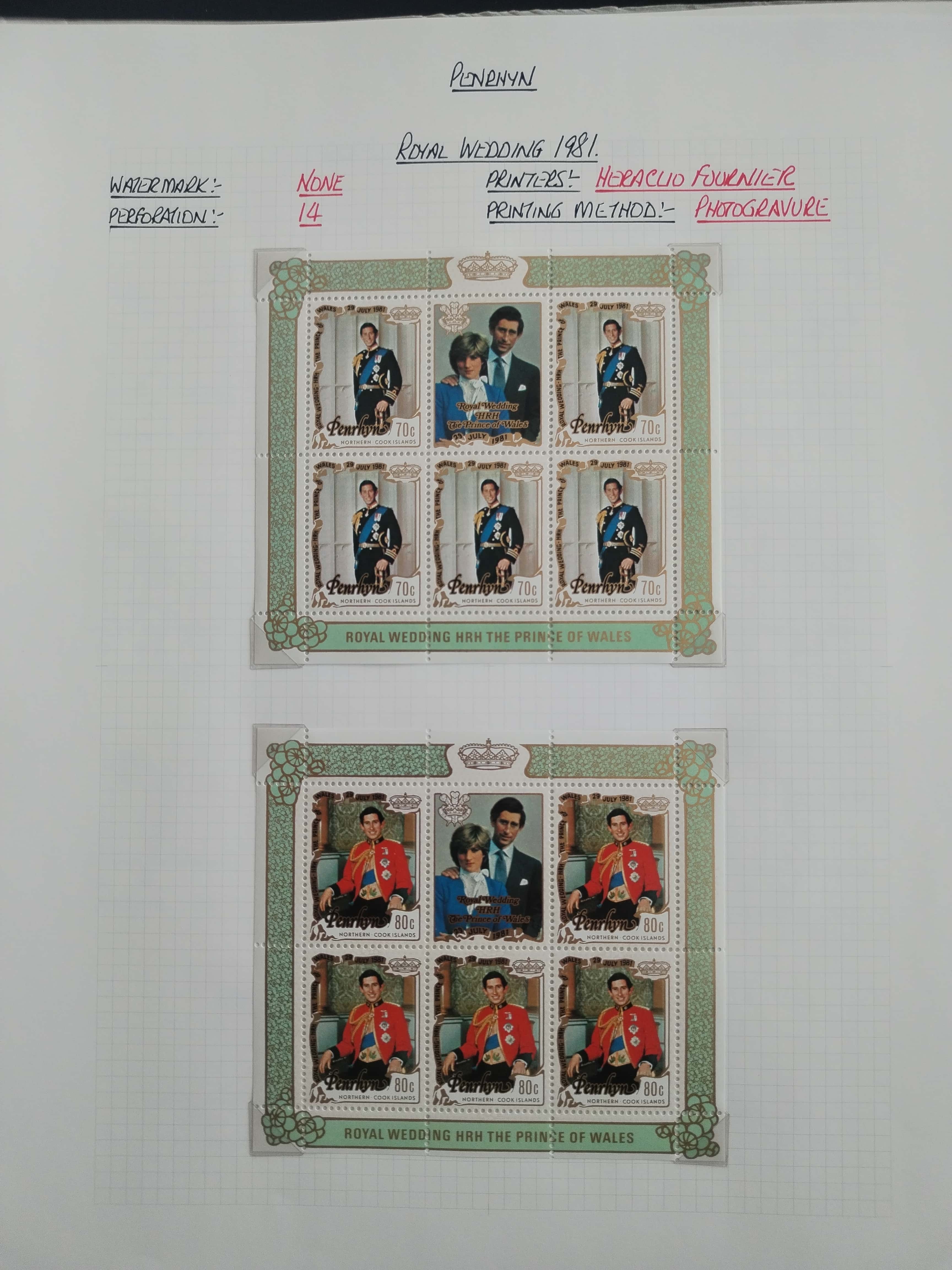 Neražená sbírka Penrhyn 1902-82 630£