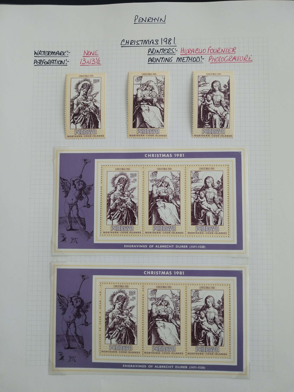 Neražená sbírka Penrhyn 1902-82 630£
