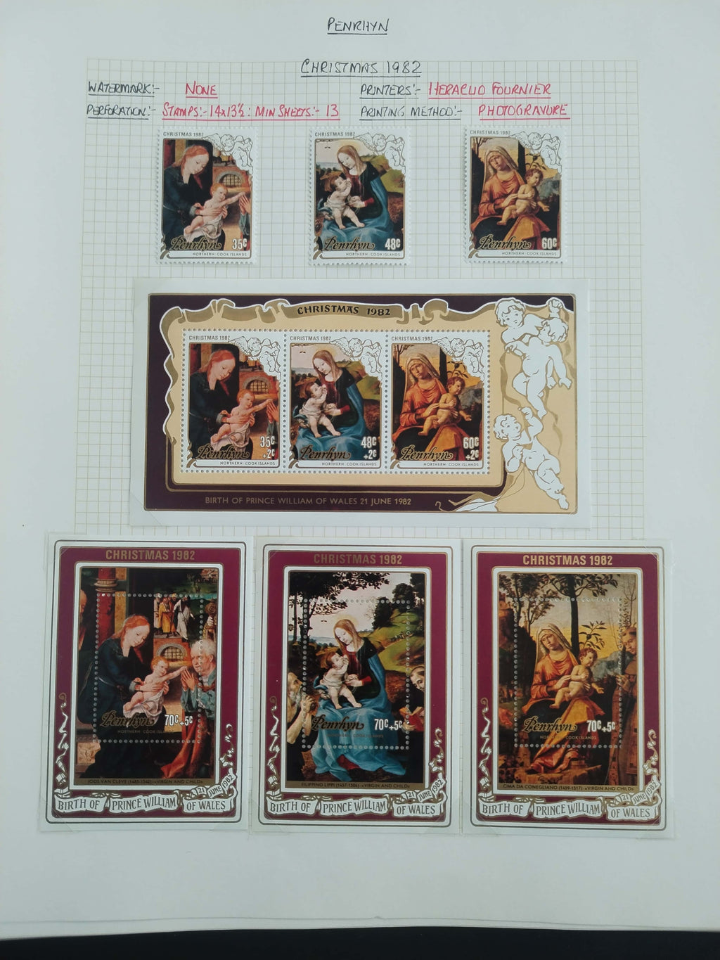 Neražená sbírka Penrhyn 1902-82 630£