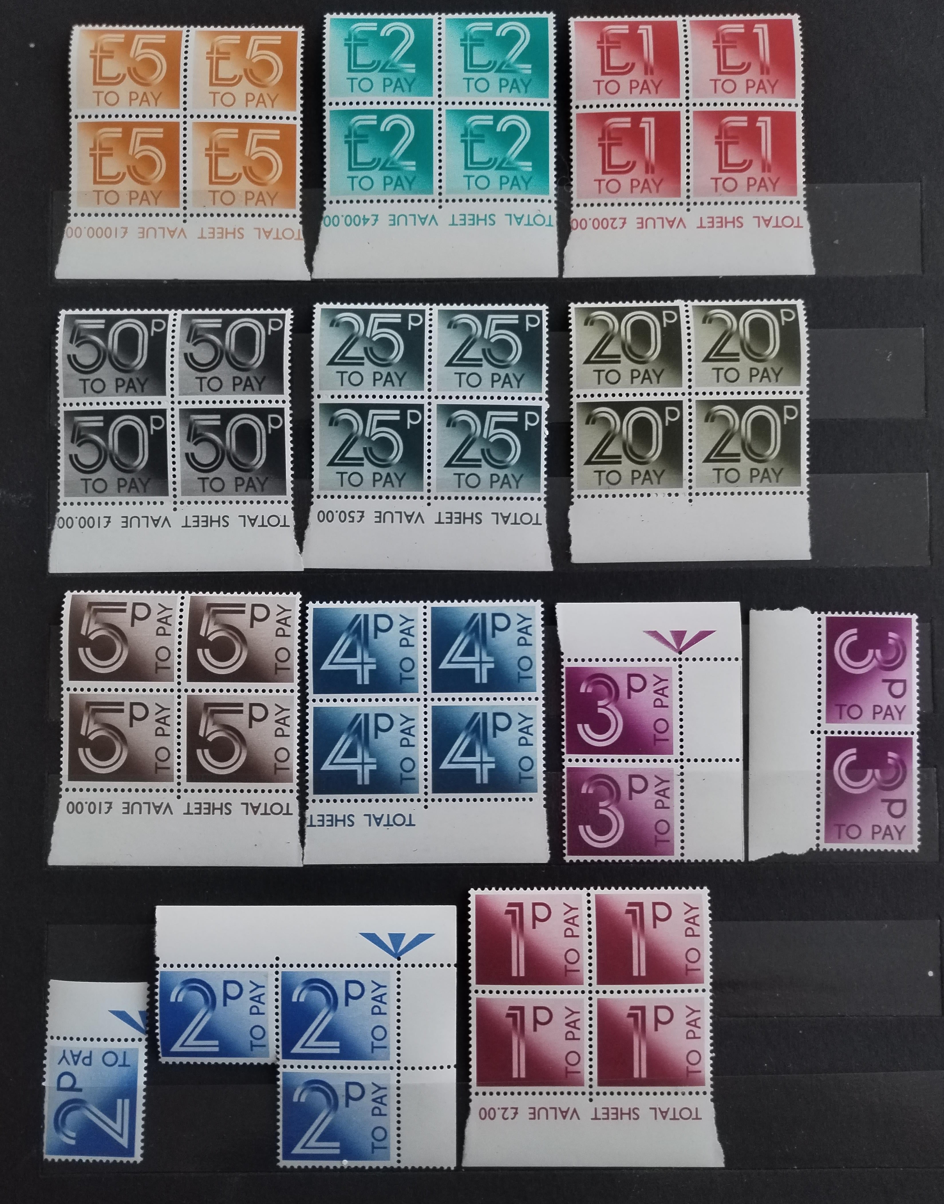 Velká Británie 1982 Doplatní známky