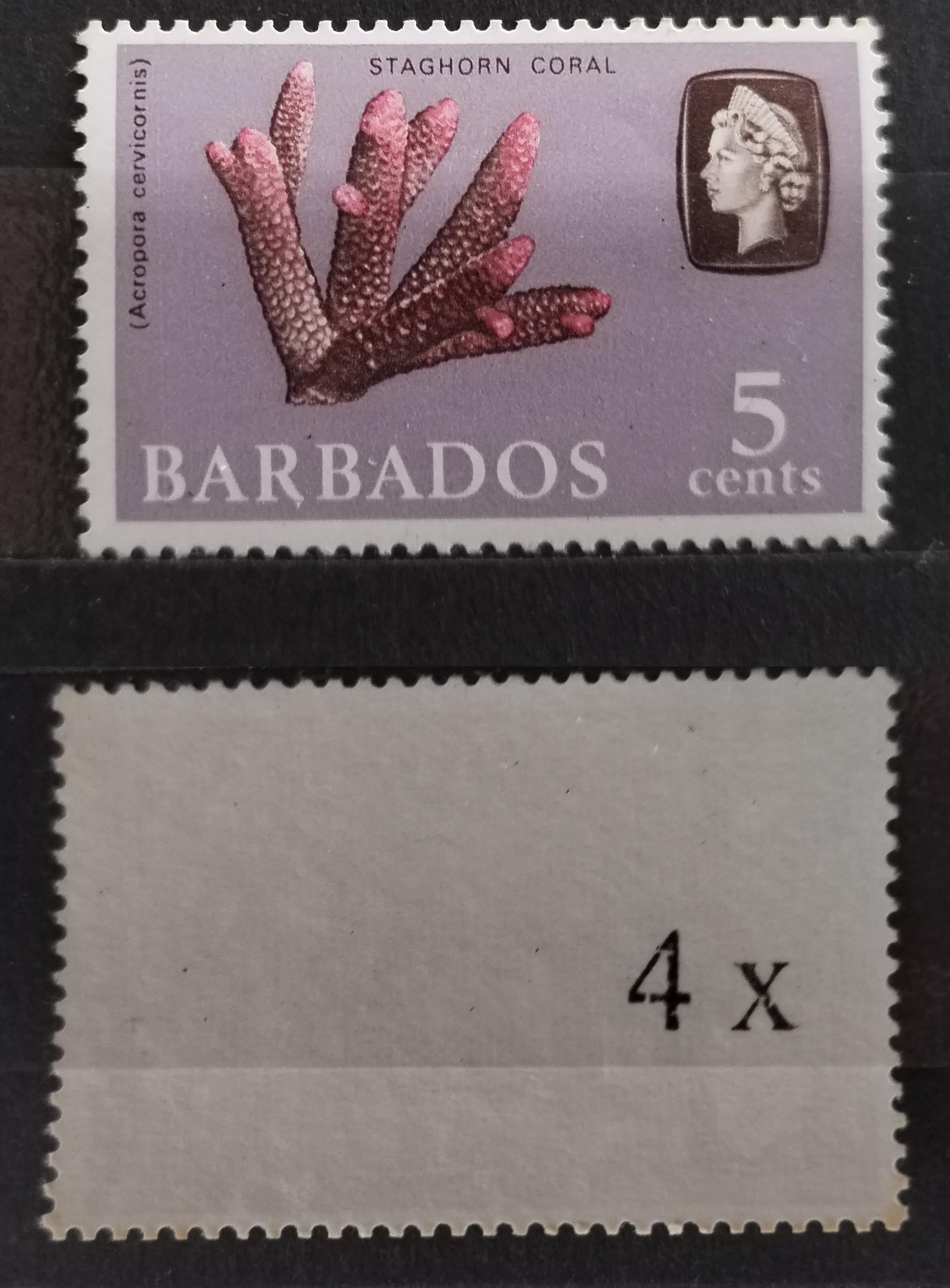 Barbados 1970 SG398f  30£ Přetisk na lepu