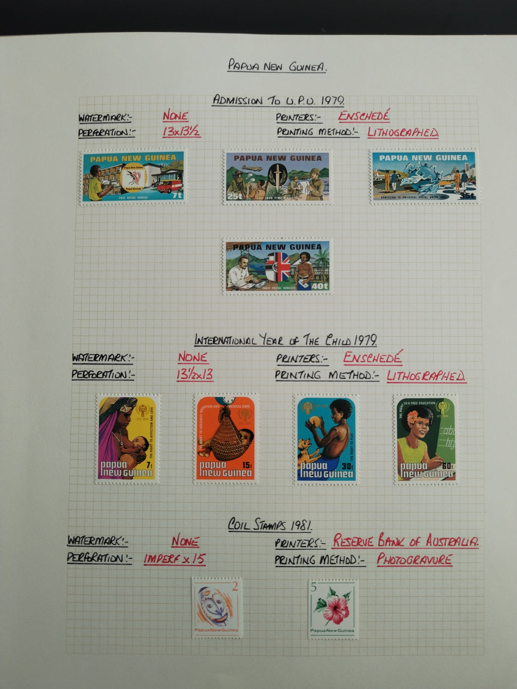 Neražená sbírka Papua Nová Guinea 1952-2003 +1000£