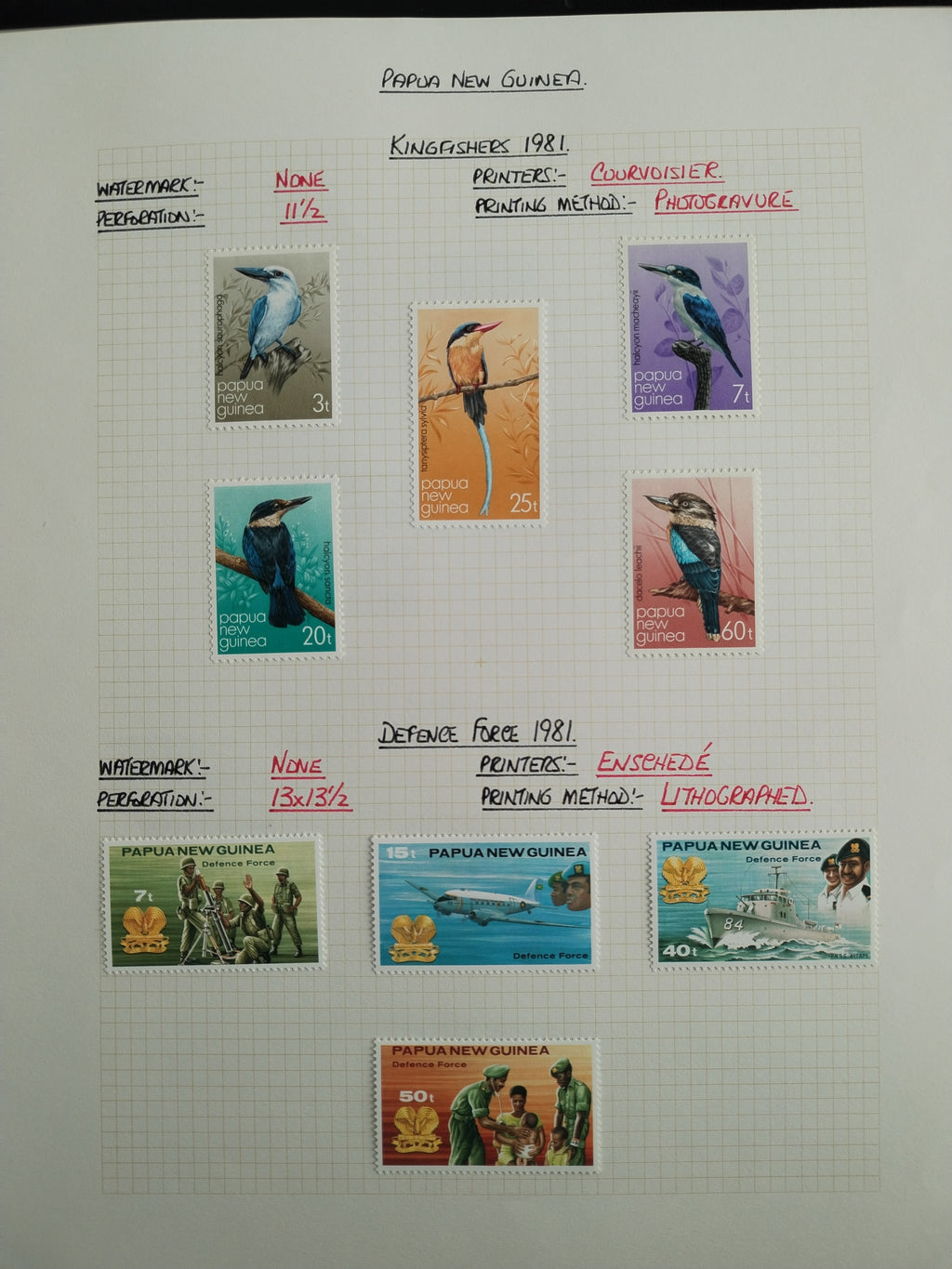 Neražená sbírka Papua Nová Guinea 1952-2003 +1000£