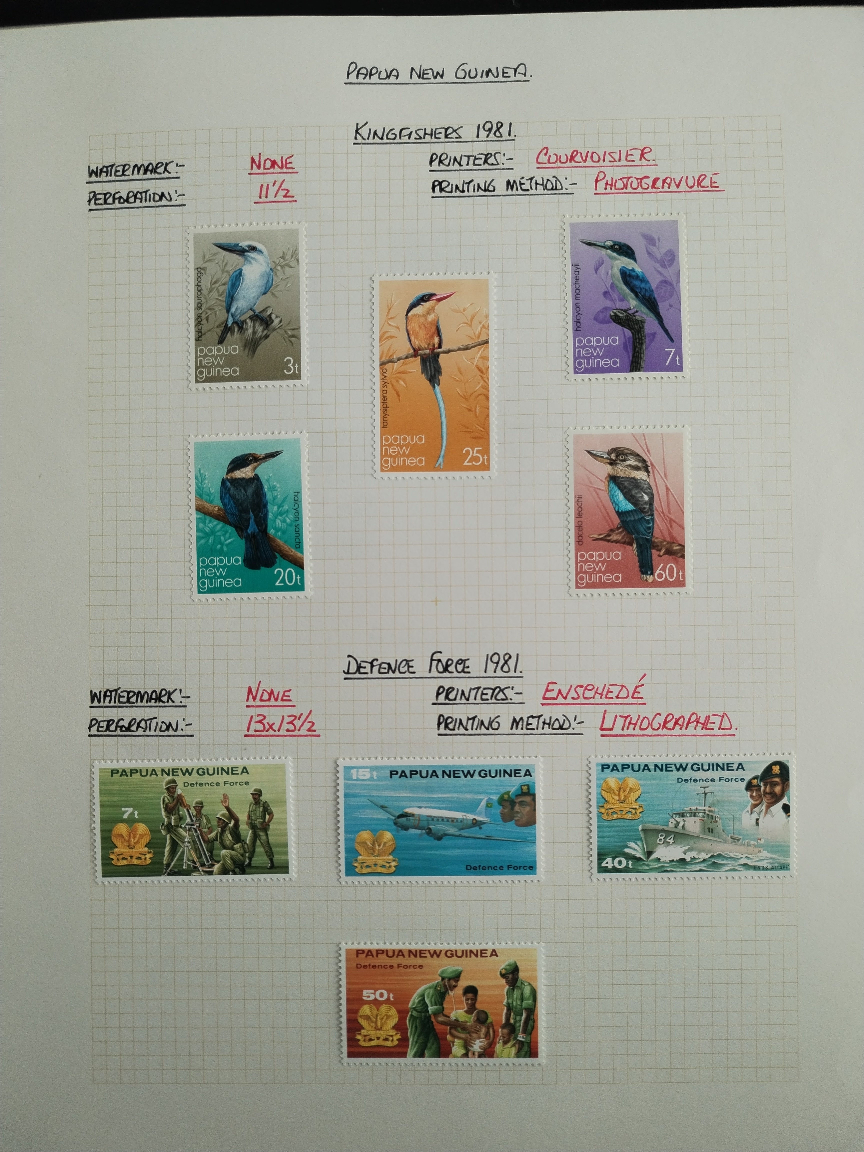Neražená sbírka Papua Nová Guinea 1952-2003 +1000£
