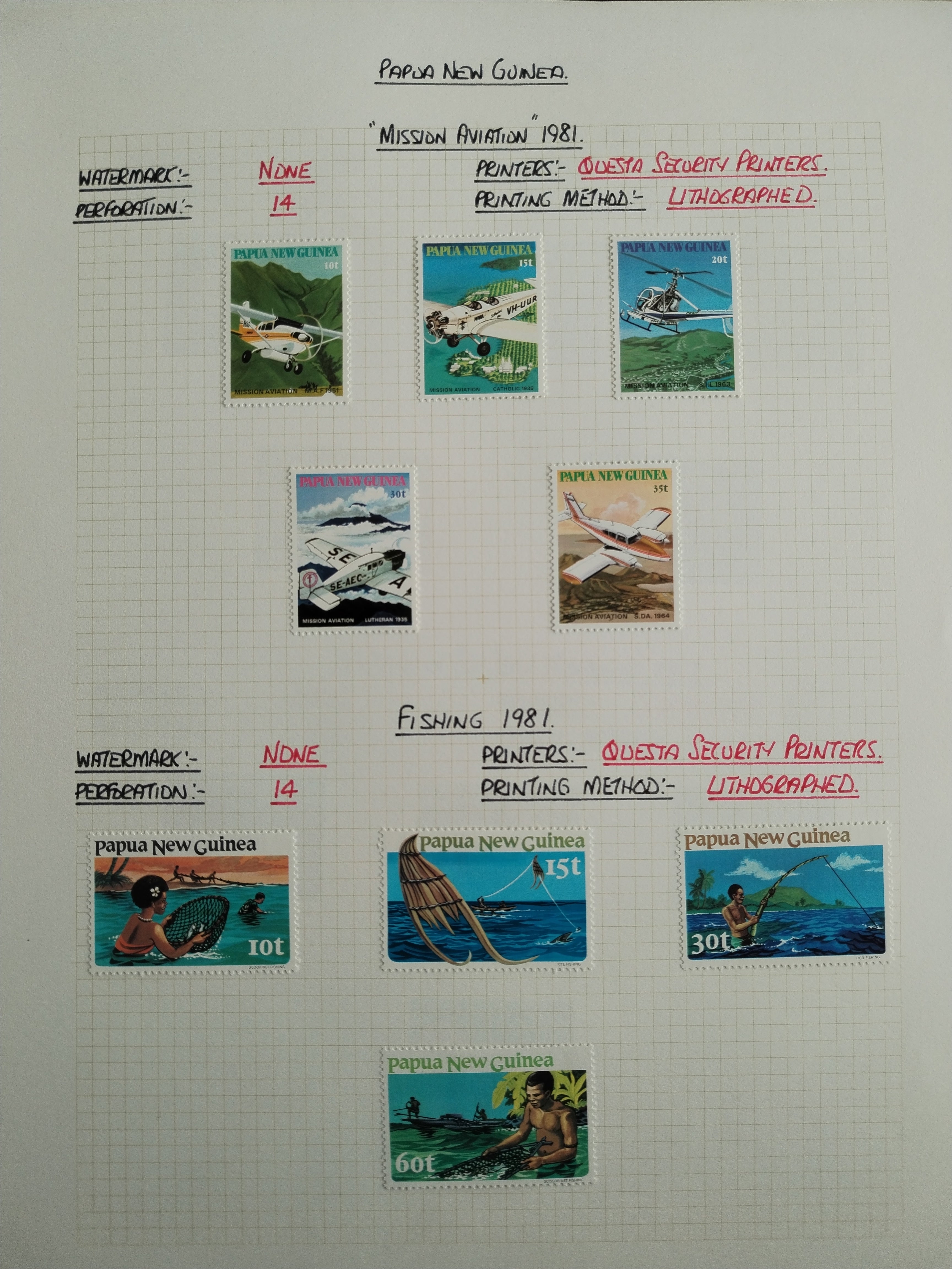 Neražená sbírka Papua Nová Guinea 1952-2003 +1000£