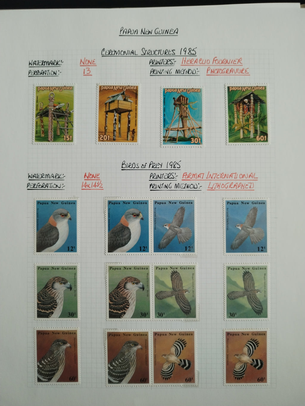 Neražená sbírka Papua Nová Guinea 1952-2003 +1000£
