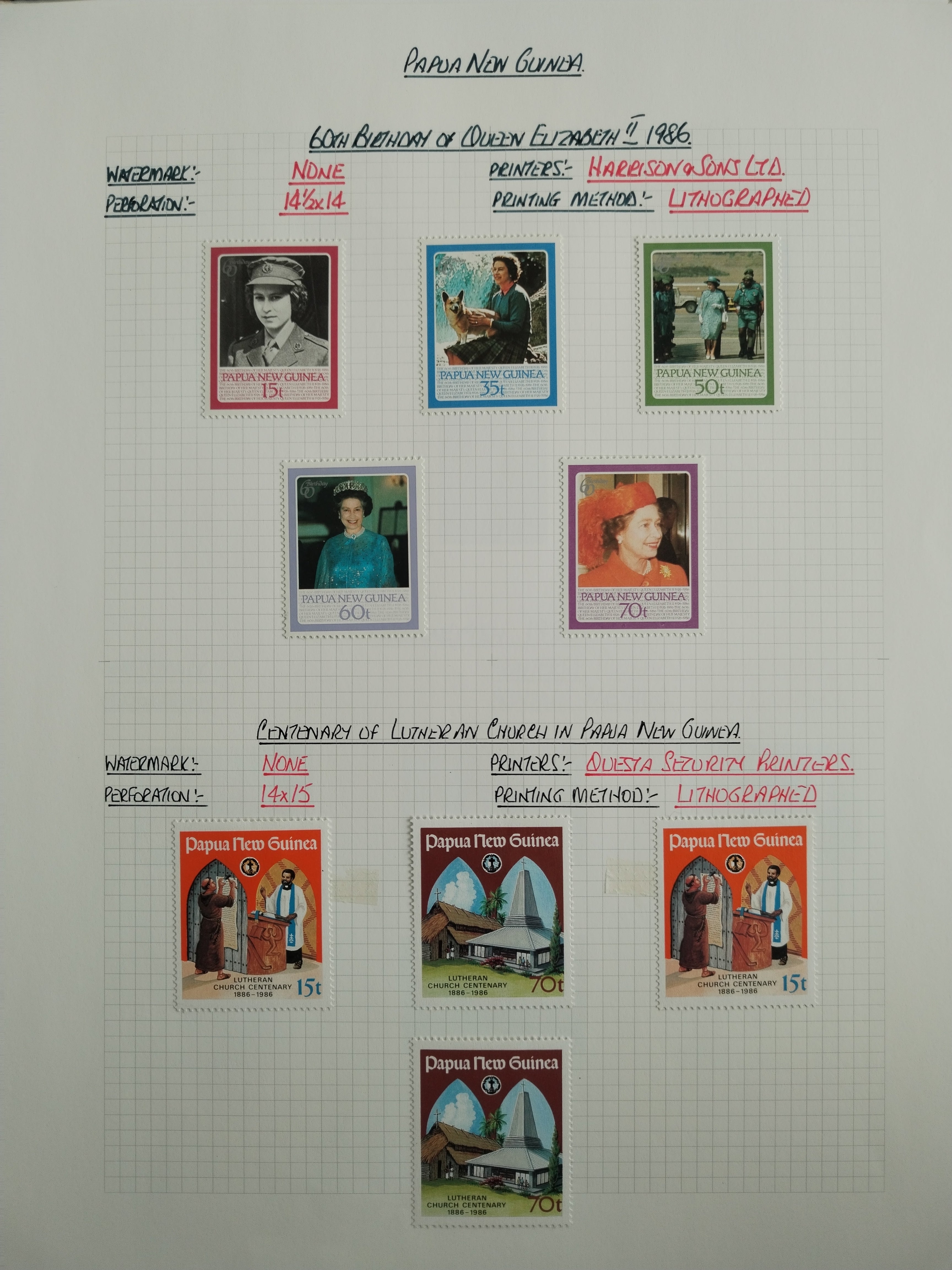 Neražená sbírka Papua Nová Guinea 1952-2003 +1000£