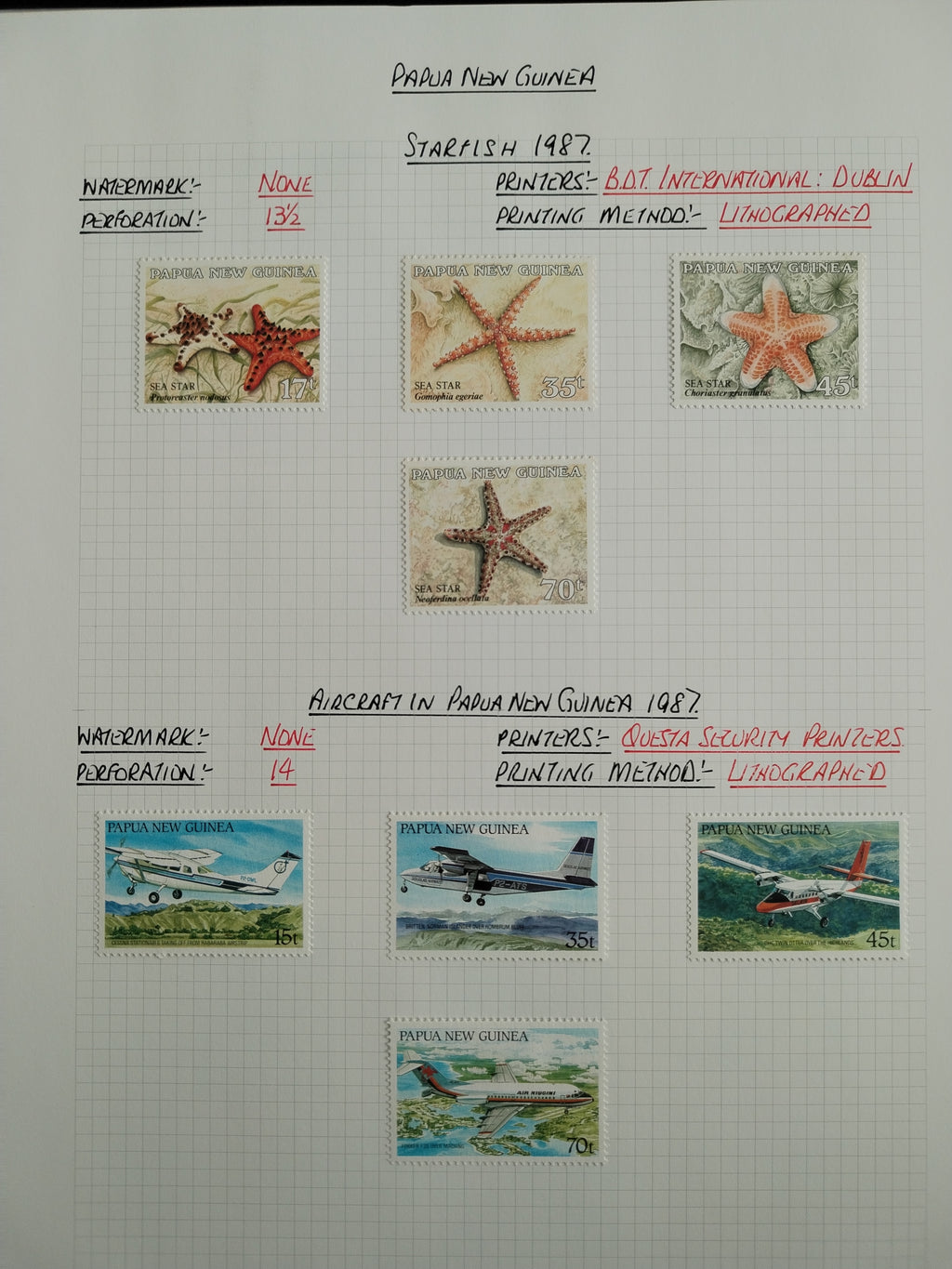 Neražená sbírka Papua Nová Guinea 1952-2003 +1000£