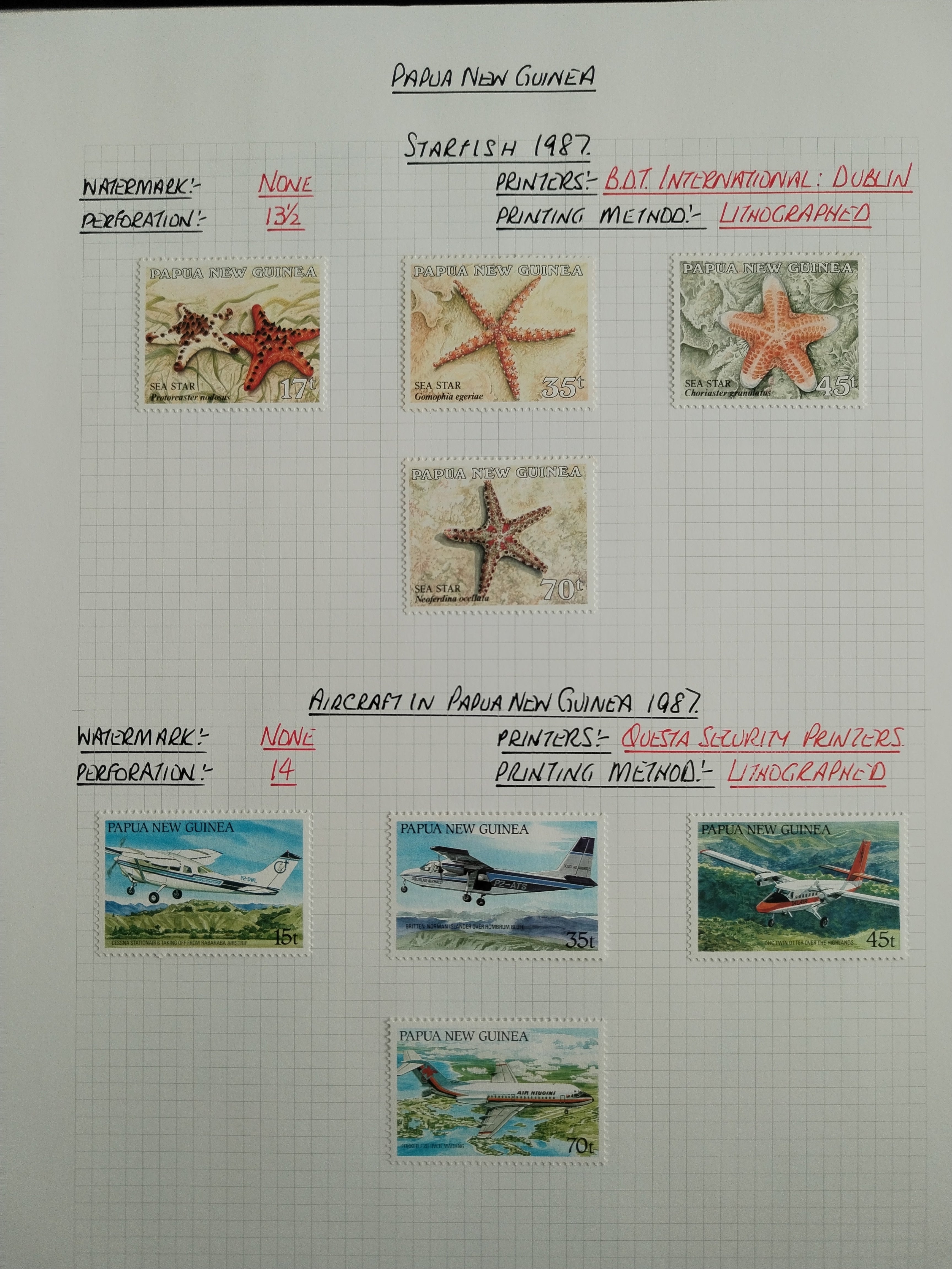 Neražená sbírka Papua Nová Guinea 1952-2003 +1000£