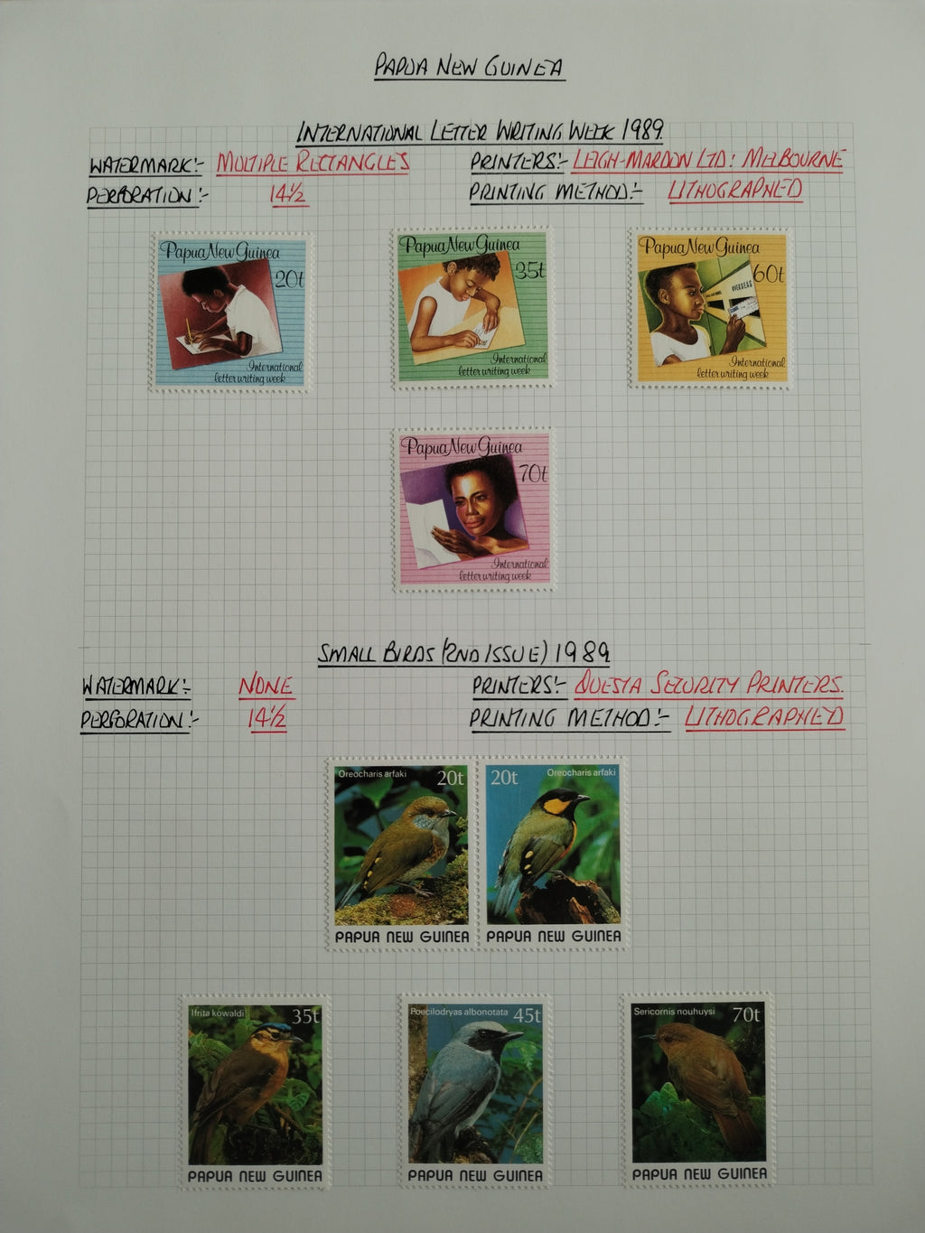 Neražená sbírka Papua Nová Guinea 1952-2003 +1000£