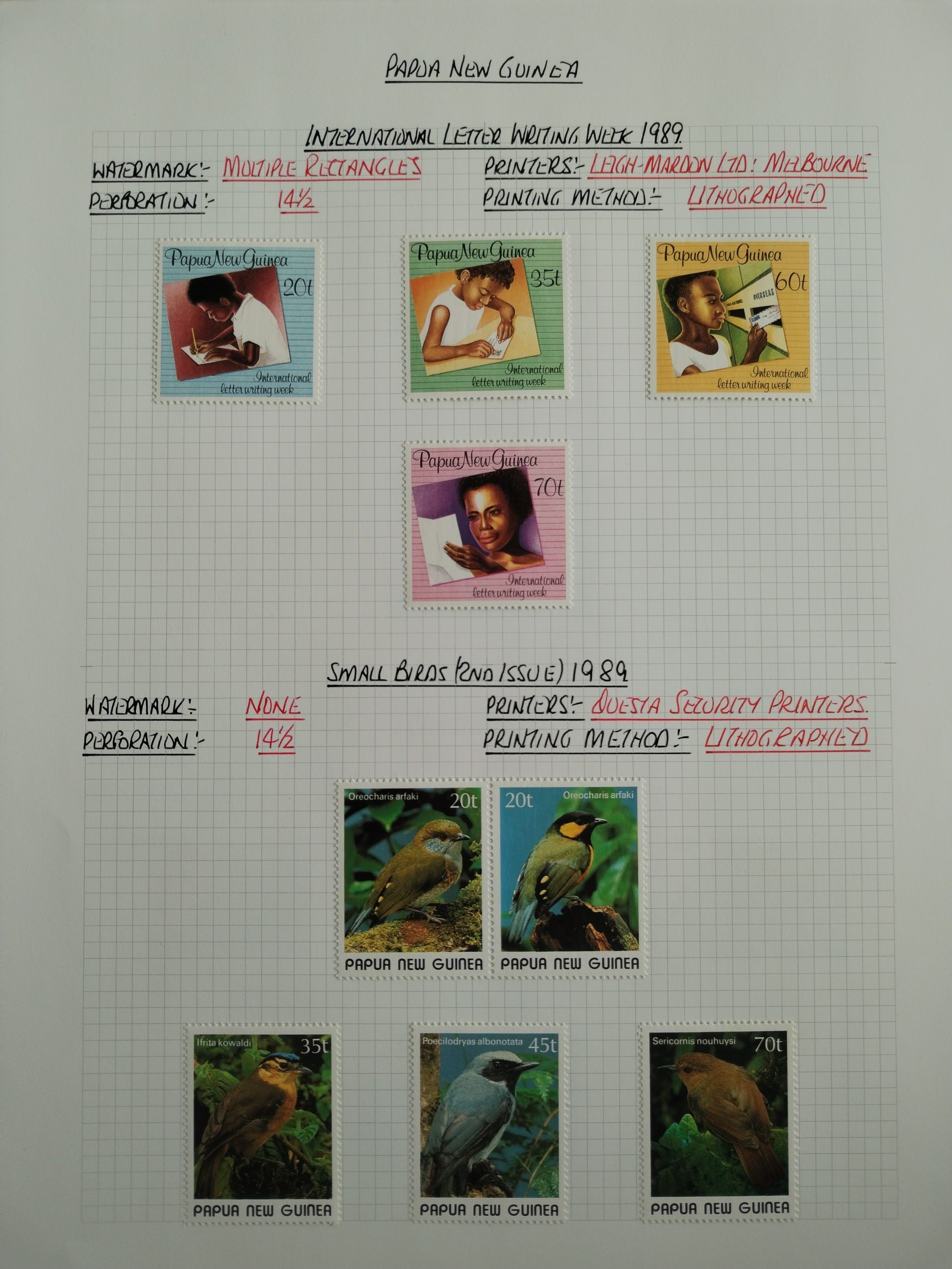 Neražená sbírka Papua Nová Guinea 1952-2003 +1000£