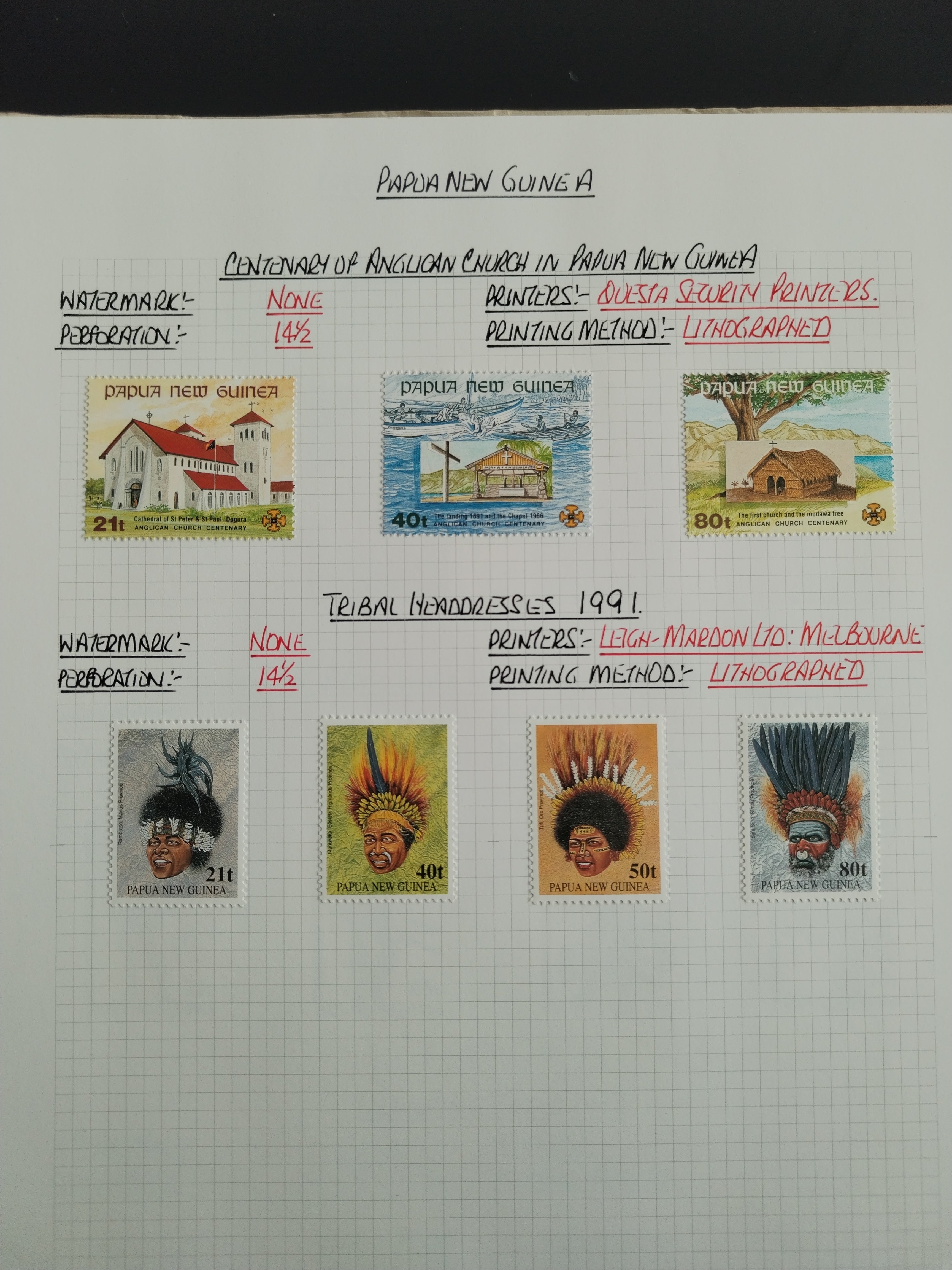 Neražená sbírka Papua Nová Guinea 1952-2003 +1000£