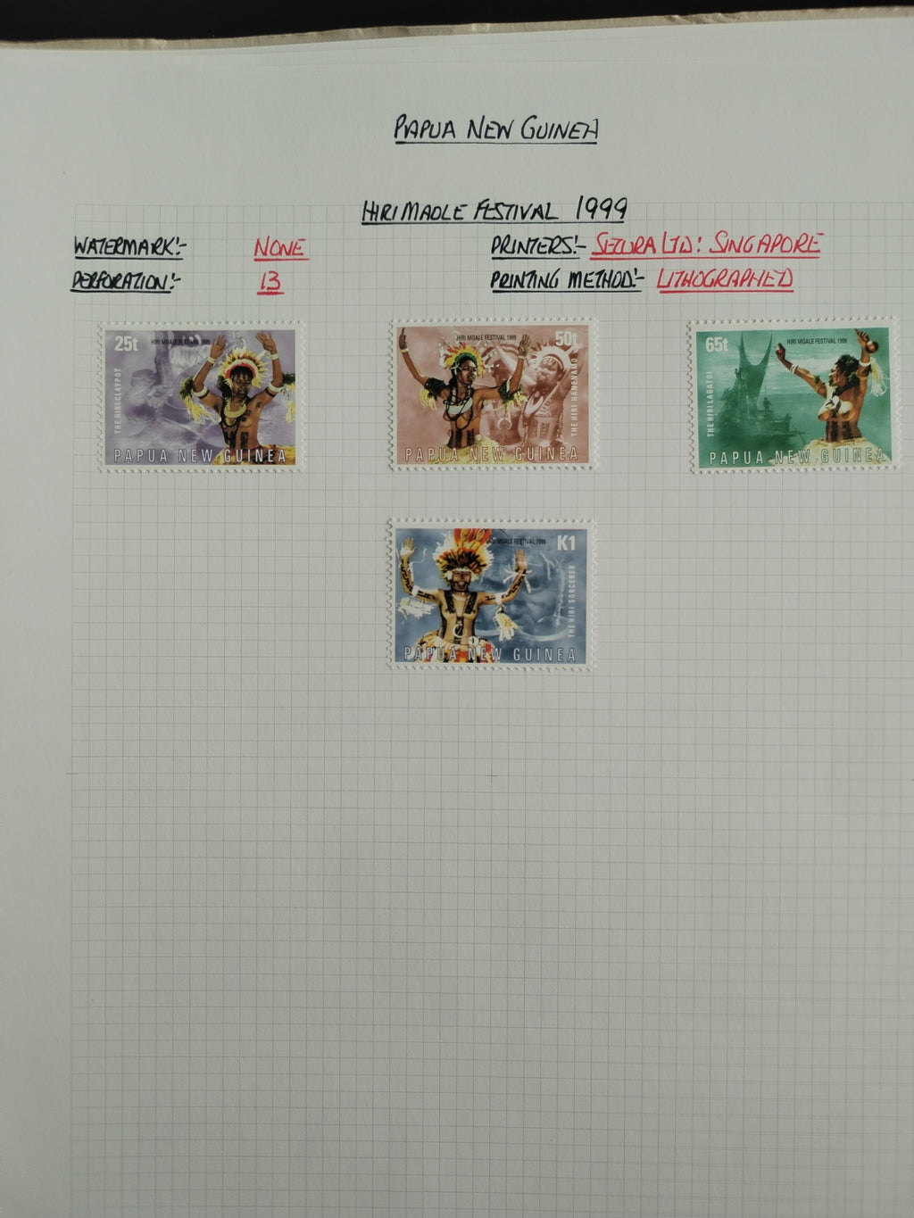 Neražená sbírka Papua Nová Guinea 1952-2003 +1000£