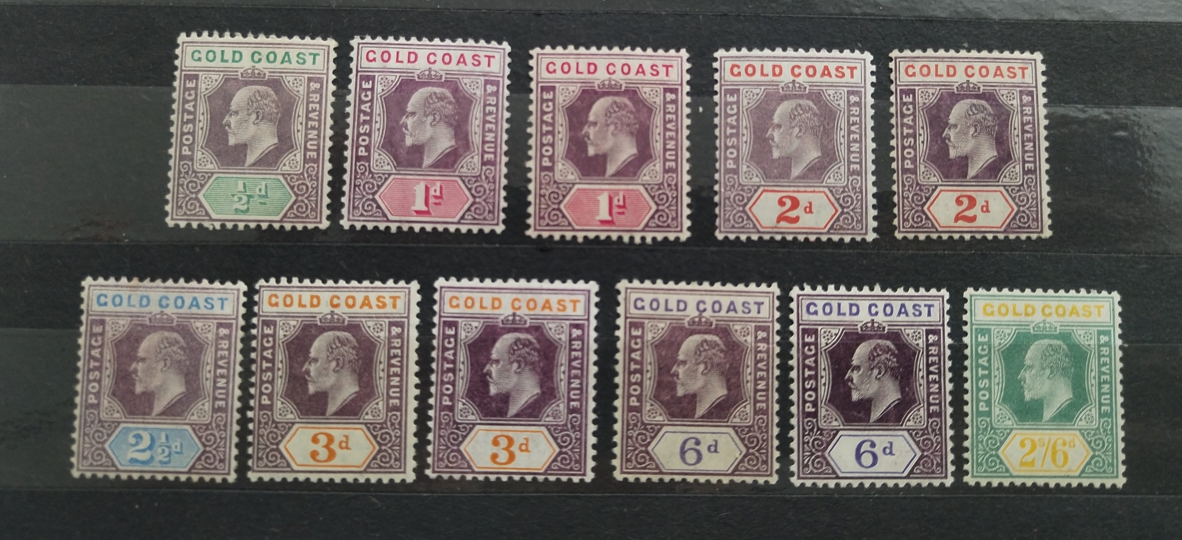 Gold Coast 1904-6 350£ Definitiva + komplet chalk paper