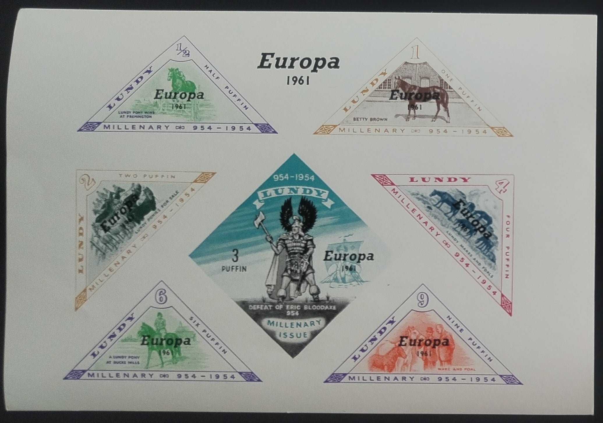 Lundy 1961 EUROPA vydání, Koně a vikingové