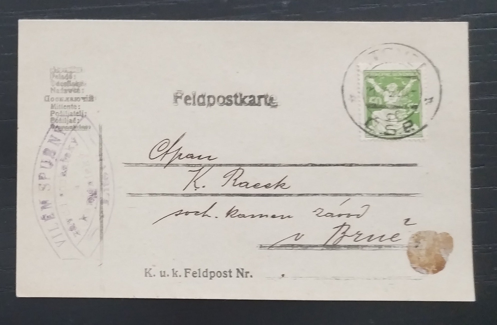 ČSR - feldpost celina