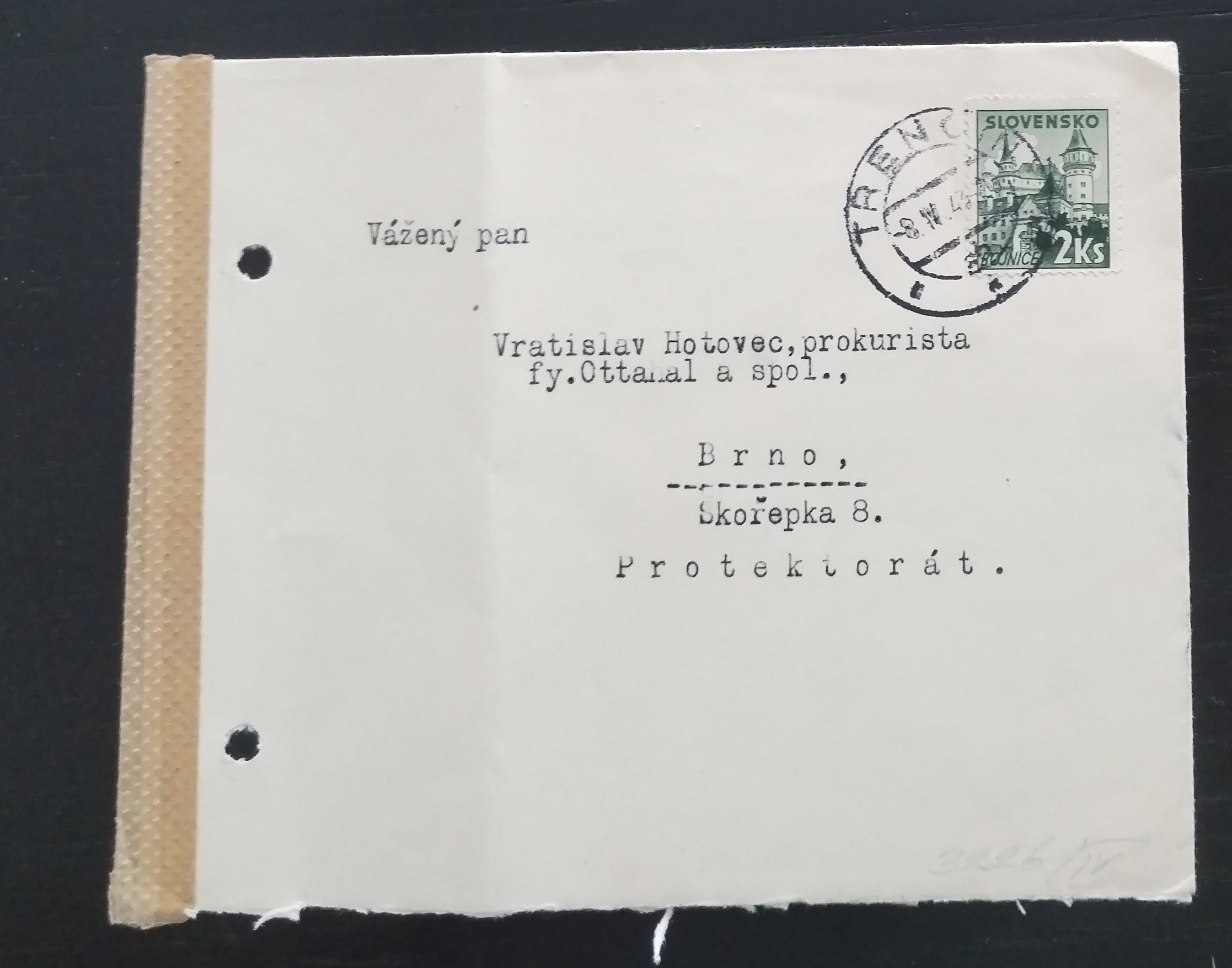 Slovensko 1943 Cenzura do BuM