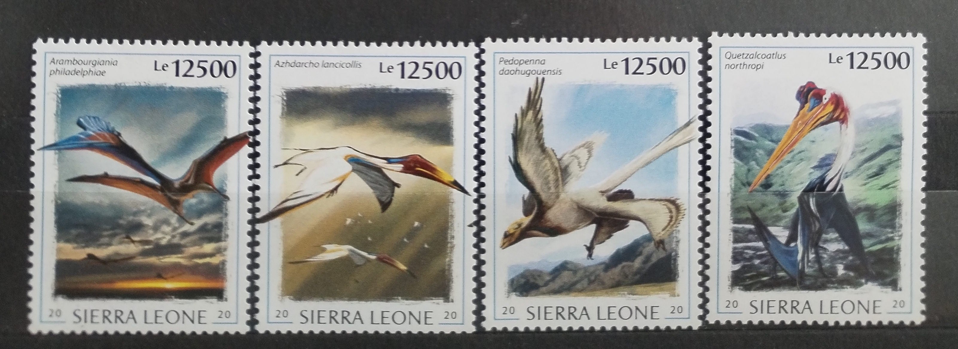 Sierra Leone 2020 Létající dinosauři a pravěk