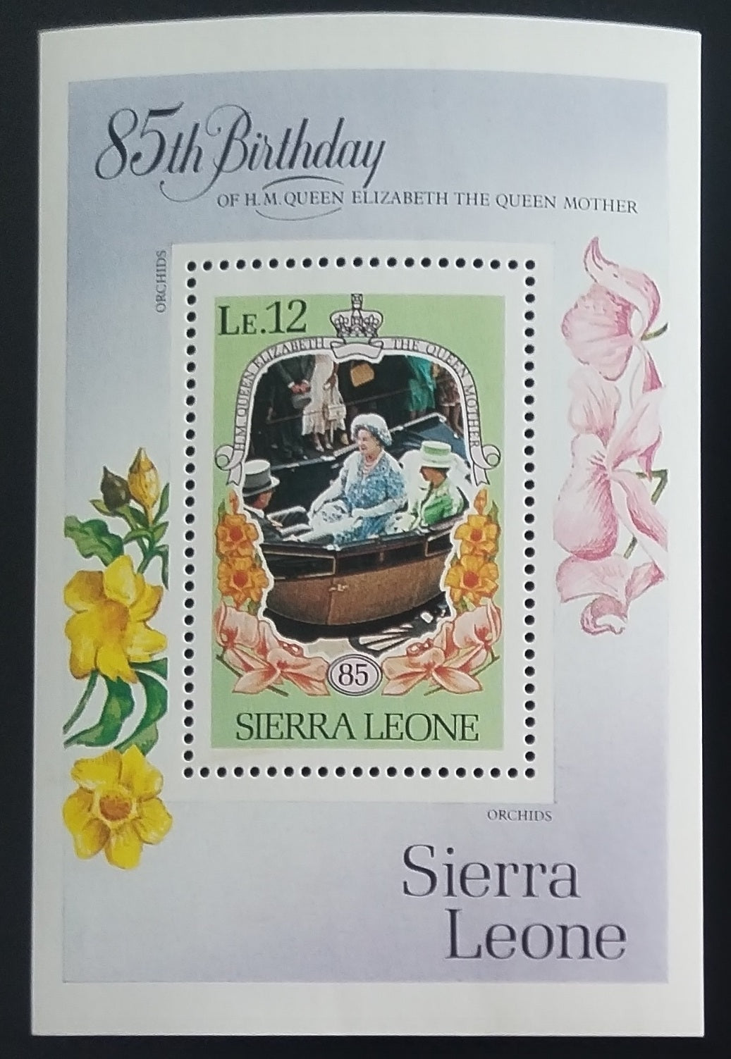Sierra Leone 1985 Královna matka a její narozeniny