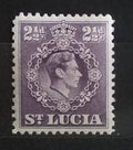 Saint Lucia 1938-48 P12.5 2.5d Violet