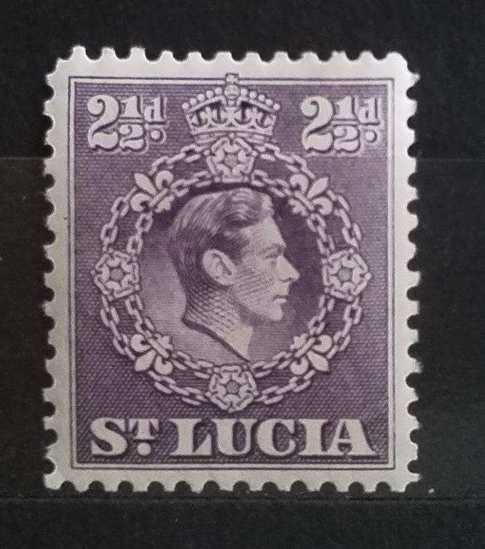 Saint Lucia 1938-48 P12.5 2.5d Violet