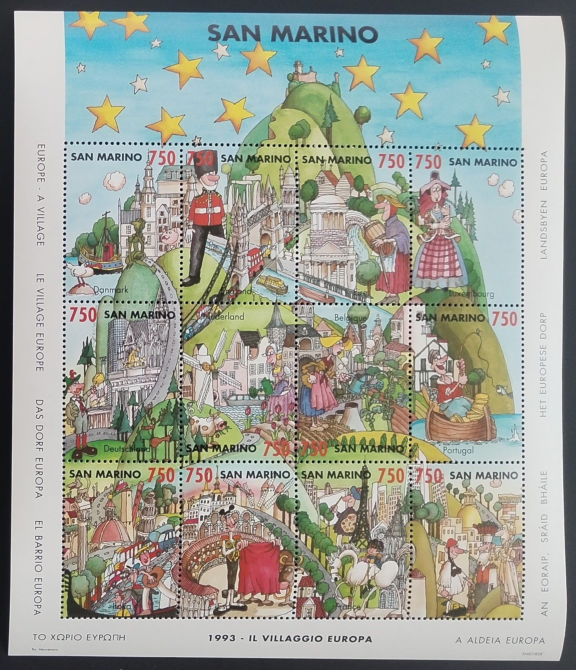 San Marino 1993 Evropská vesnice