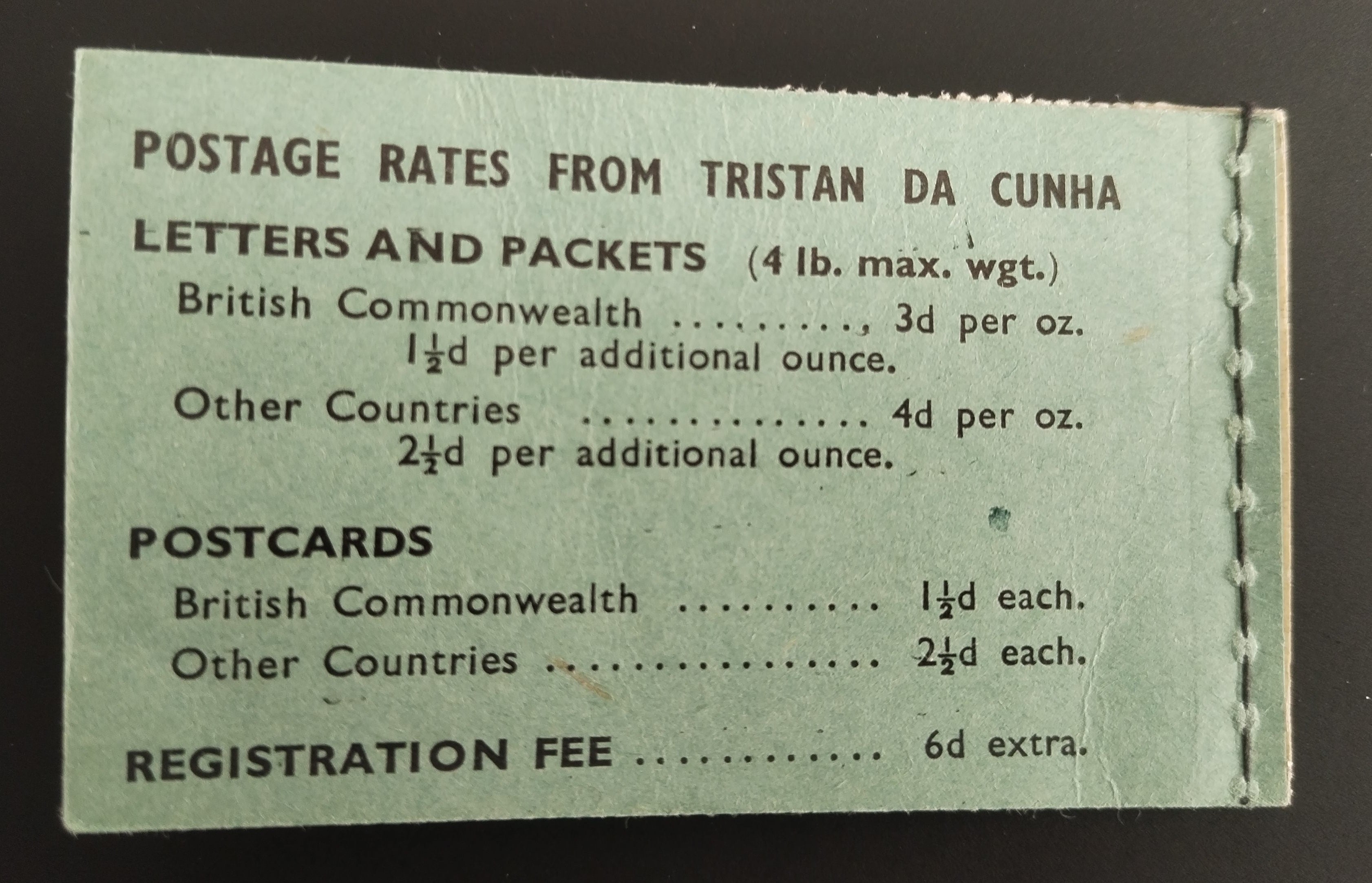 Tristan da Cunha 1960 SB3 30£ Ryby v sešitku