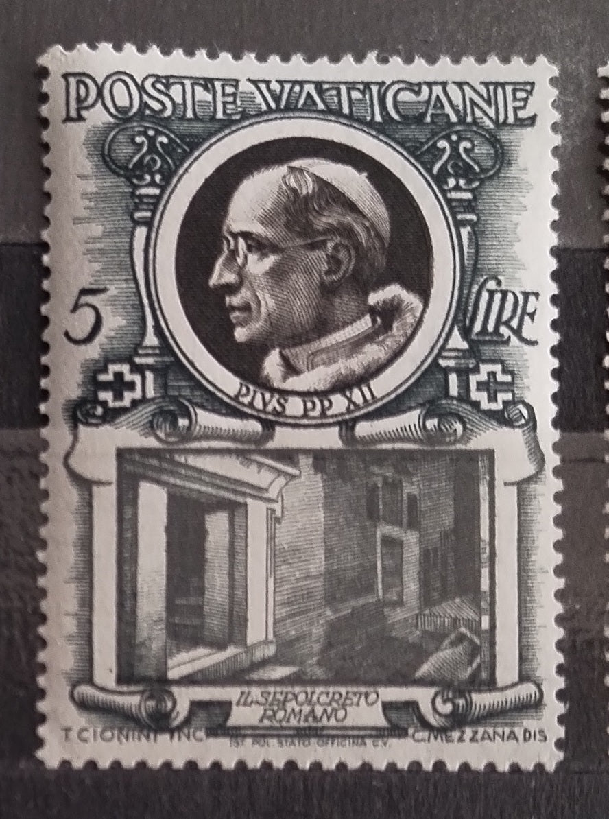 Vatikán 1953 Papežové a stavby 5L