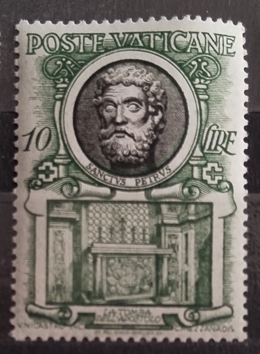 Vatikán 1953 Papežové a stavby 10L