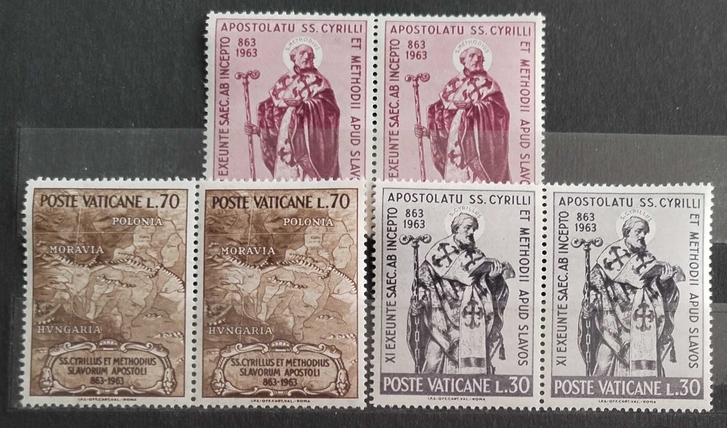 Vatikán 1963 Svatý Cyril a Metoděj, Mapy