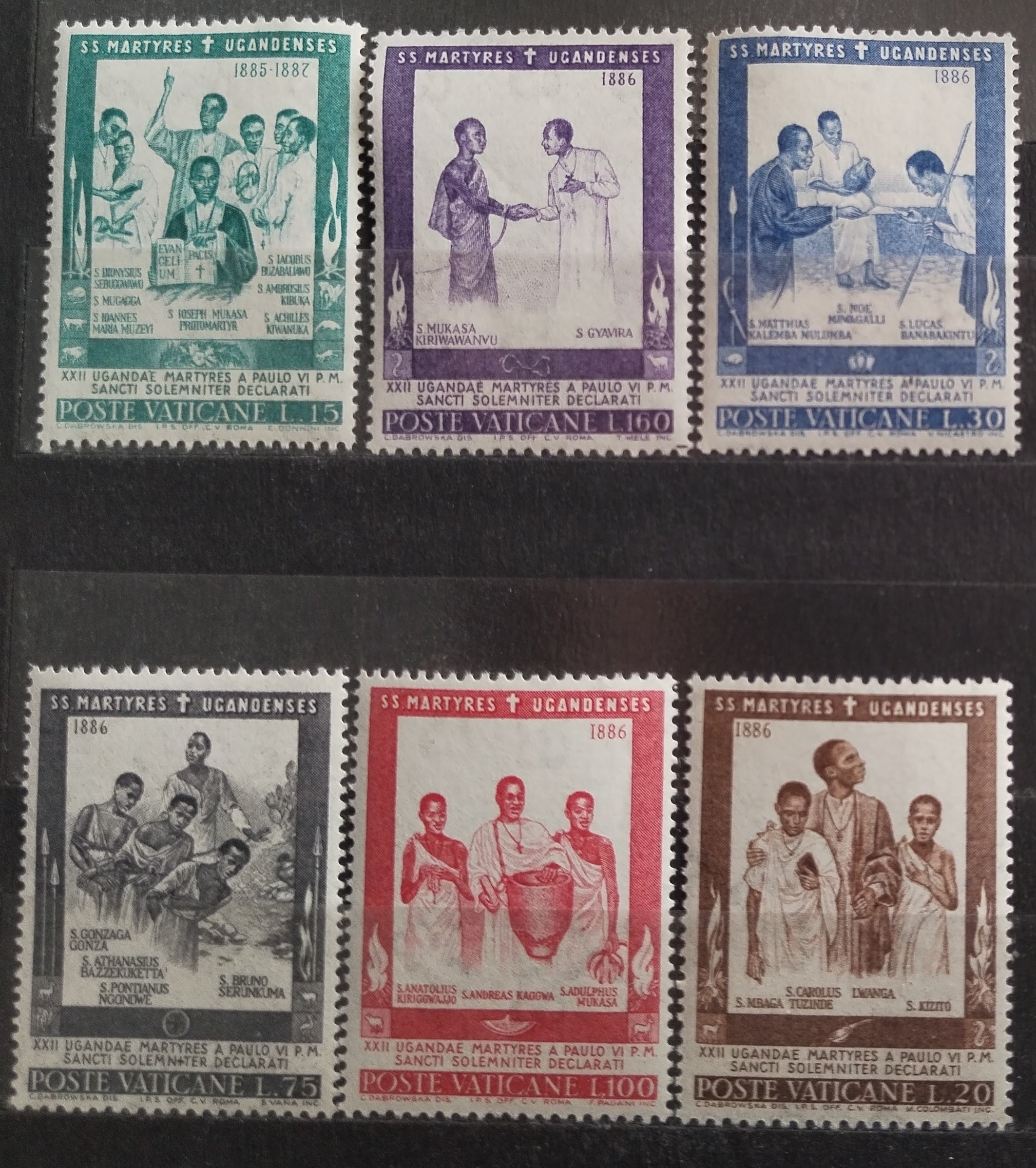 Vatikán 1965 Svatí z Ugandy