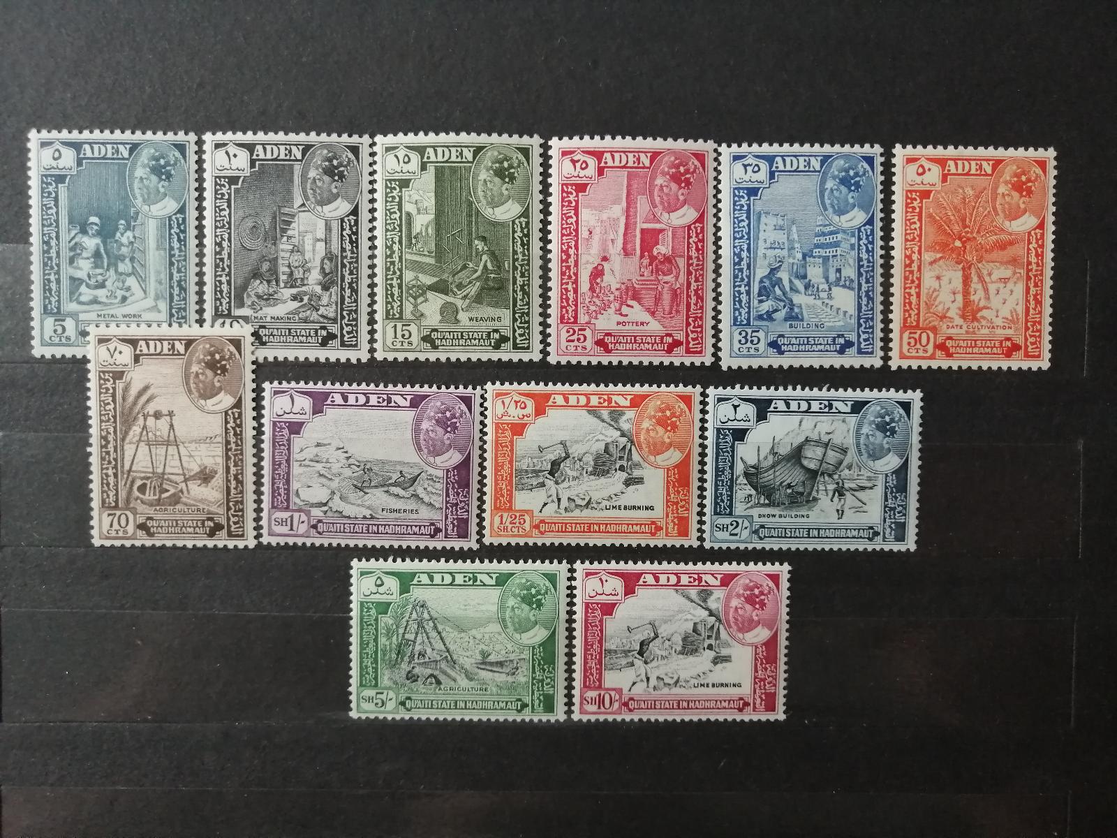 Aden - Keujtí stát Hadramaut 1963 50£ Svěží komplet definitivy