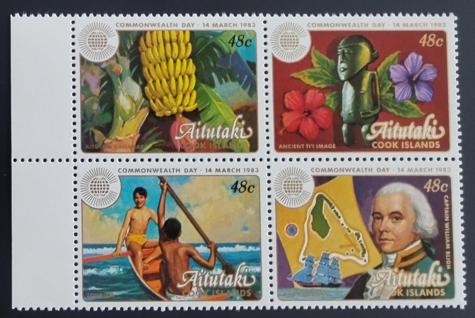 Aitutaki 1983 Commonwealth Day, Květiny a lodě, Flora a kultura