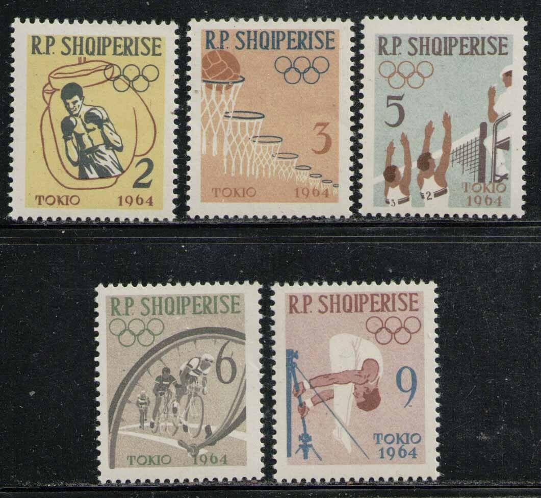 Albánie 1963 Mi.747-1 6,5€ Olympijské hry Tokio, sport, box,cyklistika