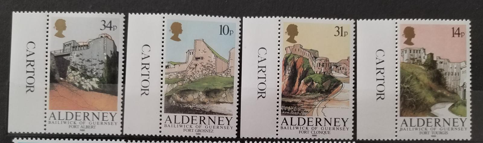 Alderney 1986 Koloniální pevnosti a budovy ostrova