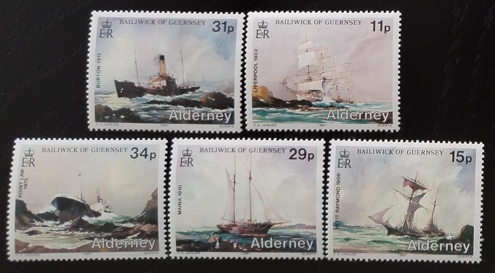 Alderney 1987 Ostrovní vraky a historické lodě