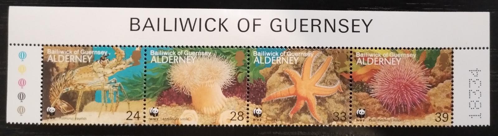 Alderney 1993 Podmořský život a sasanky, Korýši