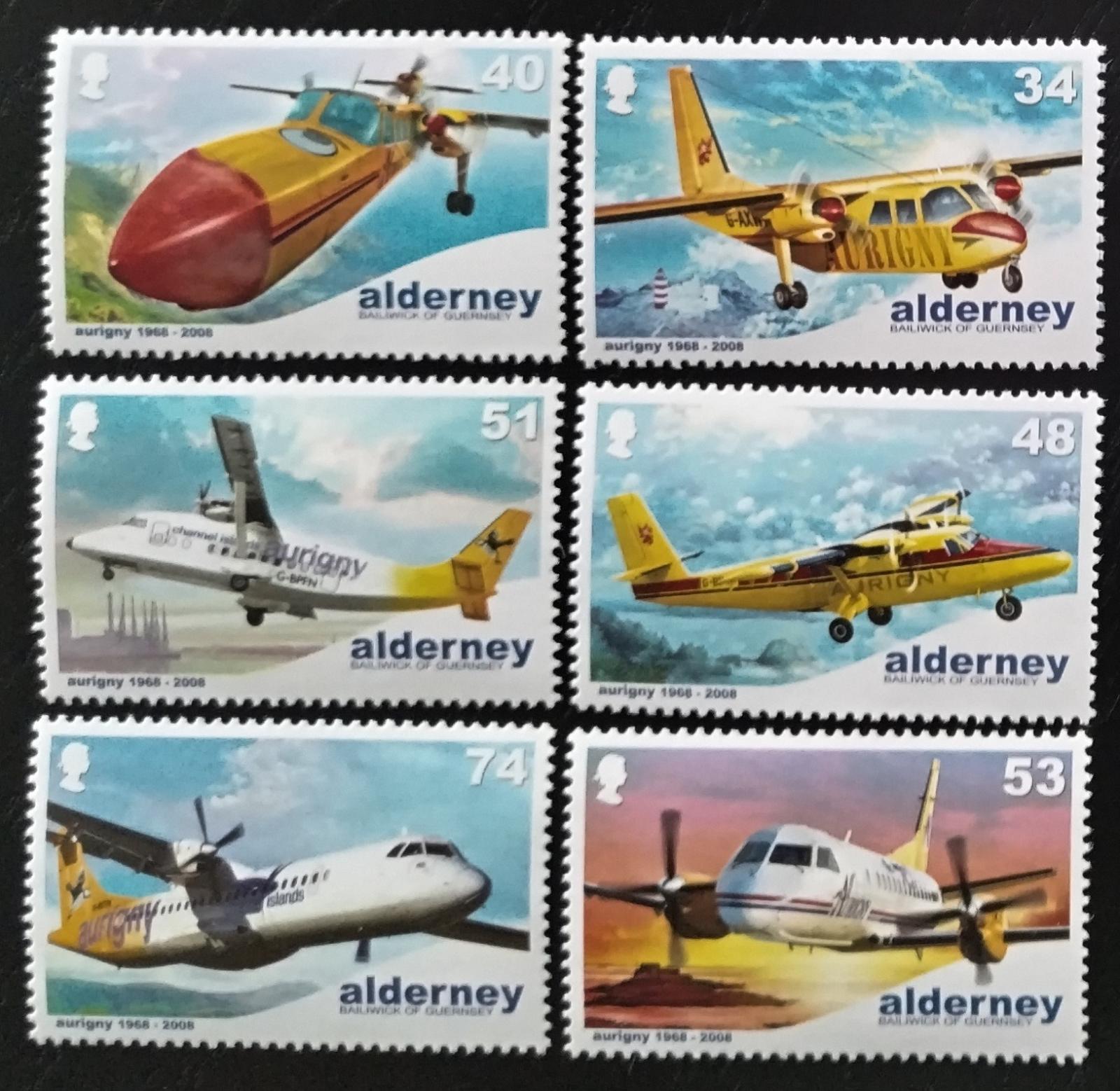 Alderney 2008 Výročí Aurigny, Letadla a doprava