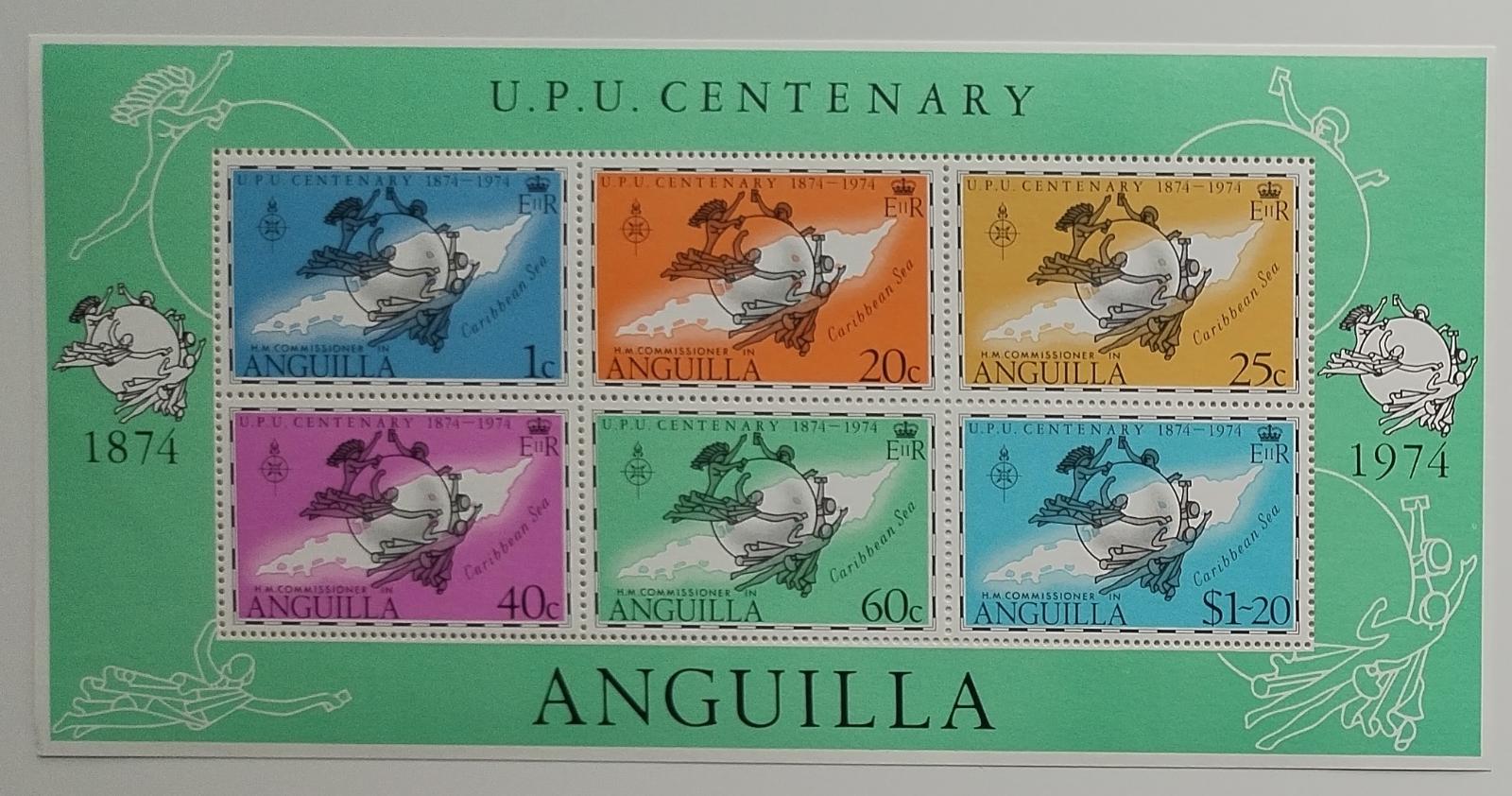 Anguilla 1974 Bl.6 Století Světové poštovní unie