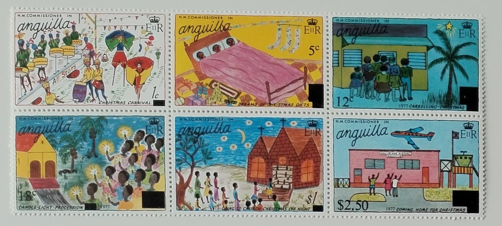 Anguilla 1976 3,2€ Vánoce a dětské kresby v bloku