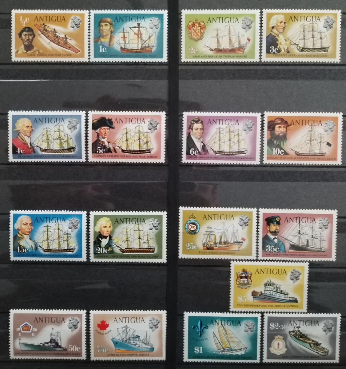 Antigua 1970 Definitiva: Lodě a jejich kapitáni, Plachetnice