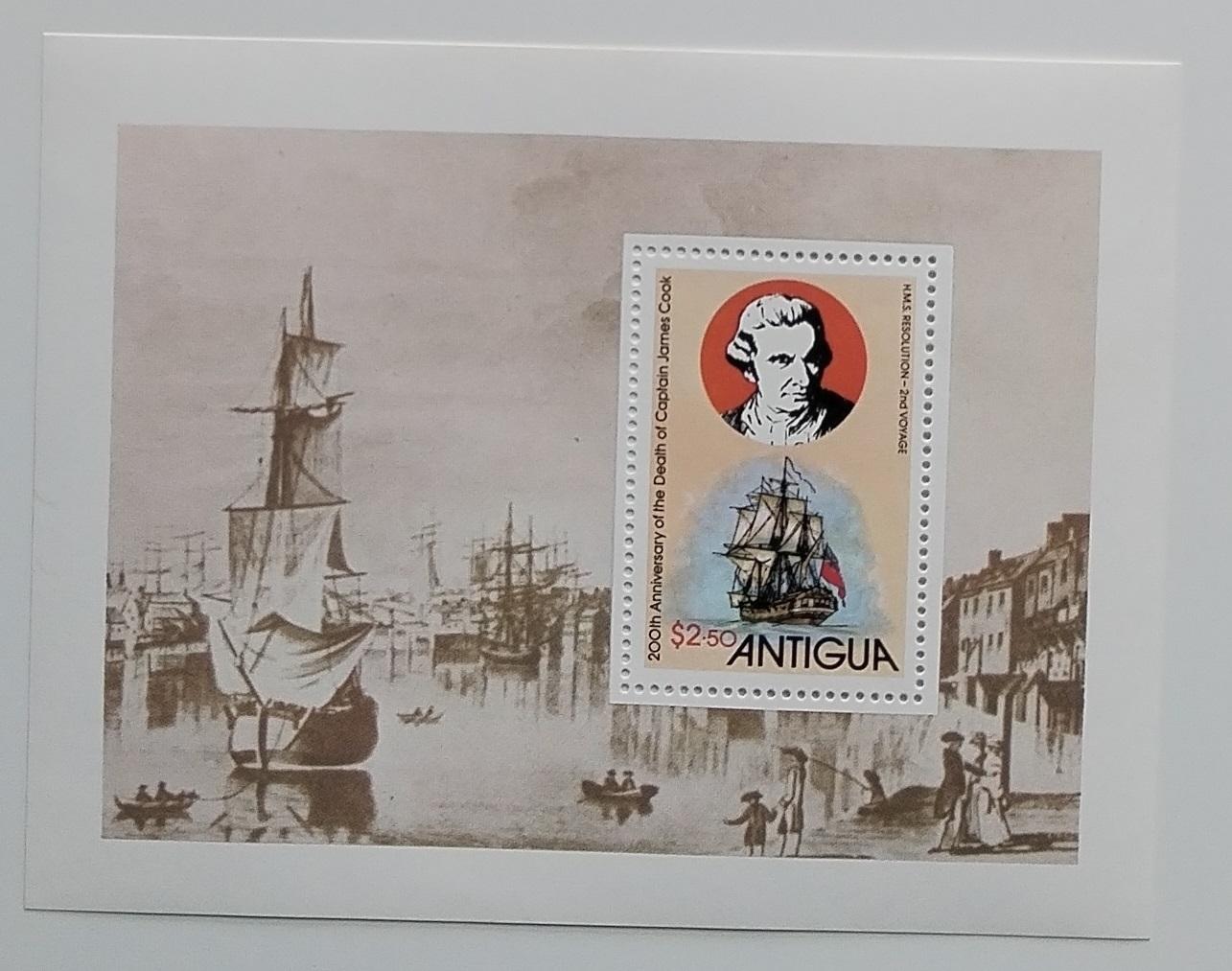 Antigua 1979 Bl.44 Bl.44 Výročí smrti kpt. Cooka, Lodě