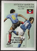 Antigua & Barbuda 1990 7,5€ Přetisky vítězů fotbalového mistrovství