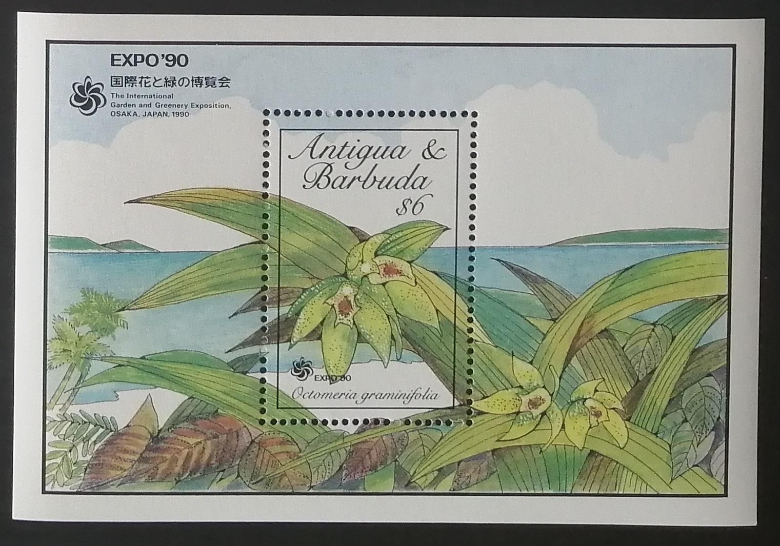 Antigua & Barbuda 1990 Bl.1756 6€ Květiny ostrovů, Octomeria g.