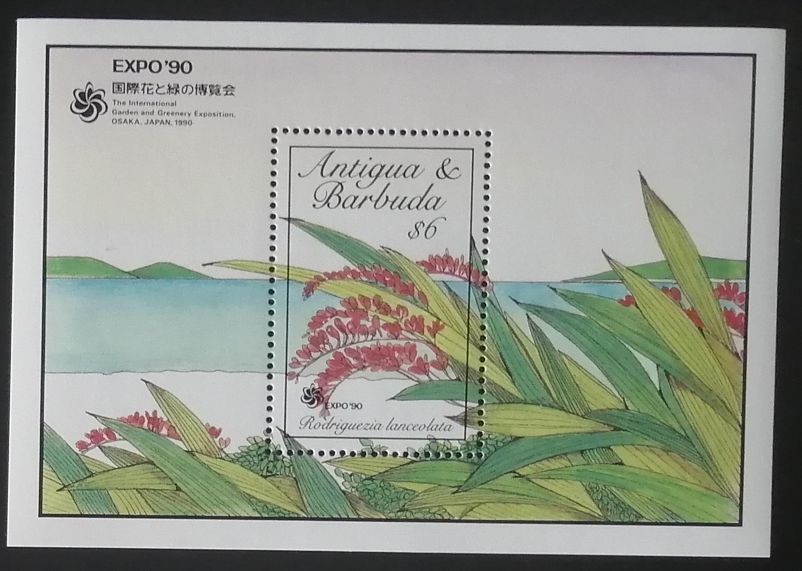Antigua & Barbuda 1990 Bl.176 6€ Květiny ostrovů, Rodriguezia l.
