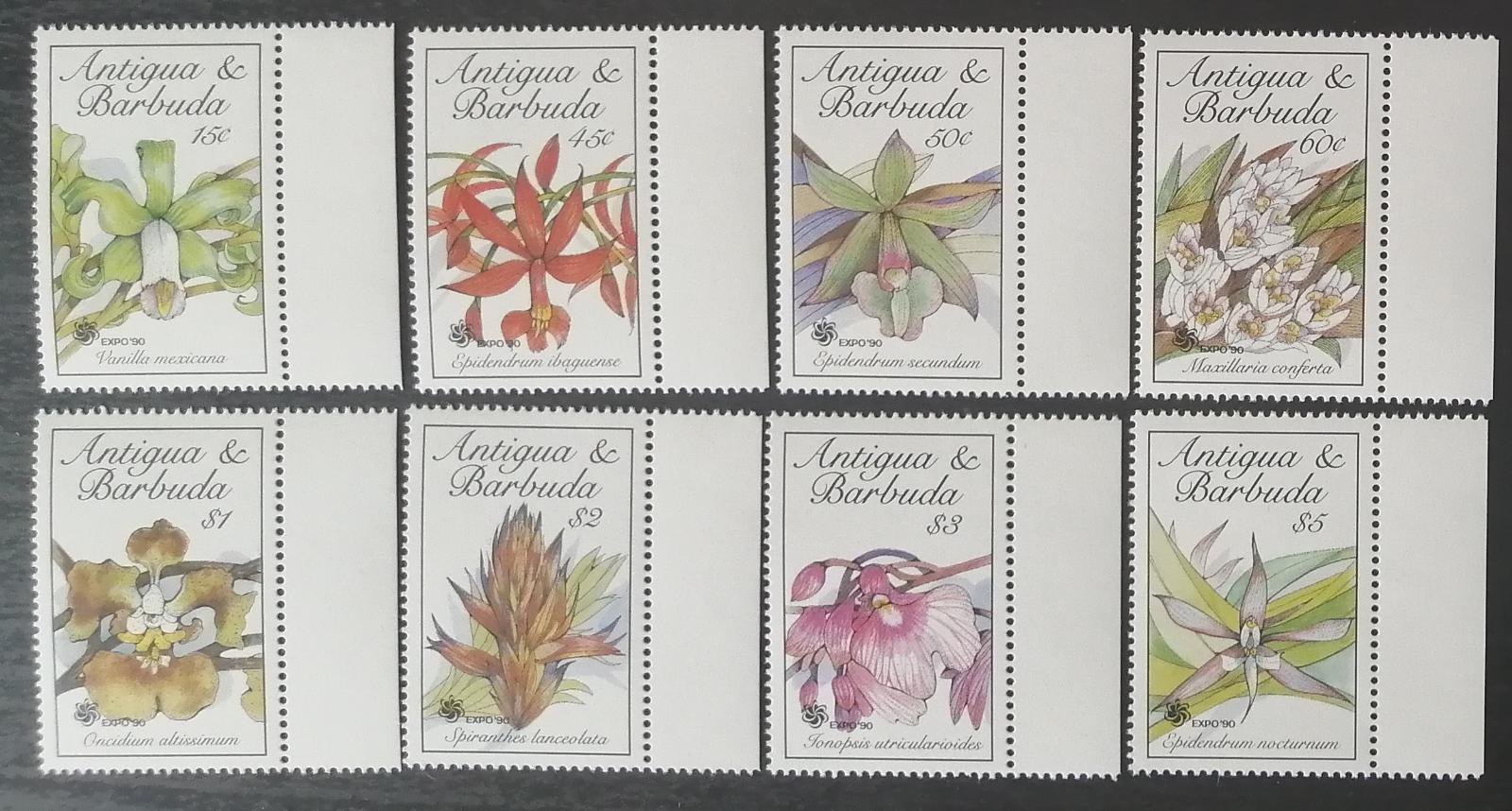 Antigua & Barbuda 1990 Mi.1330-7 15€ Květiny a orchideje ostrovů