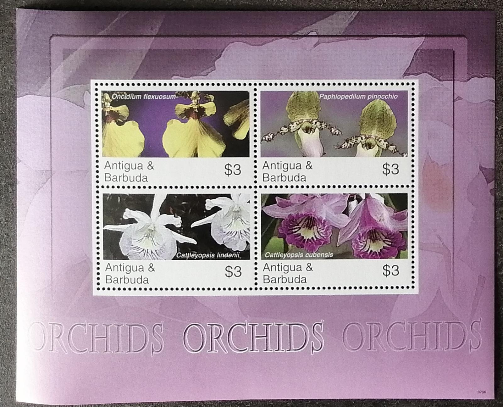 Antigua & Barbuda 2007 10€ Orchideje Karibiku, Květiny a flora