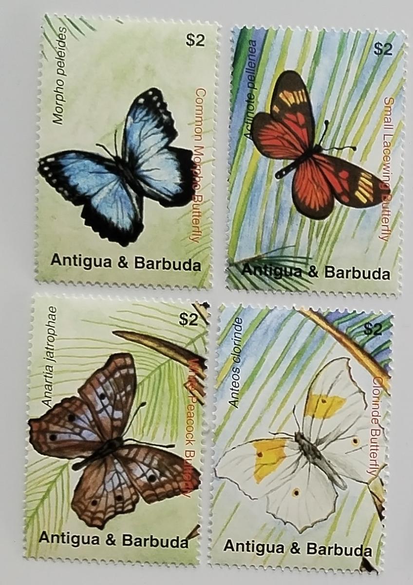 Antigua & Barbuda 2007 6,5€ Motýli a okrasný hmyz