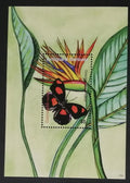 Antigua & Barbuda 2007 Bl.644 4€ Motýli a květiny Karibiku, hmyz
